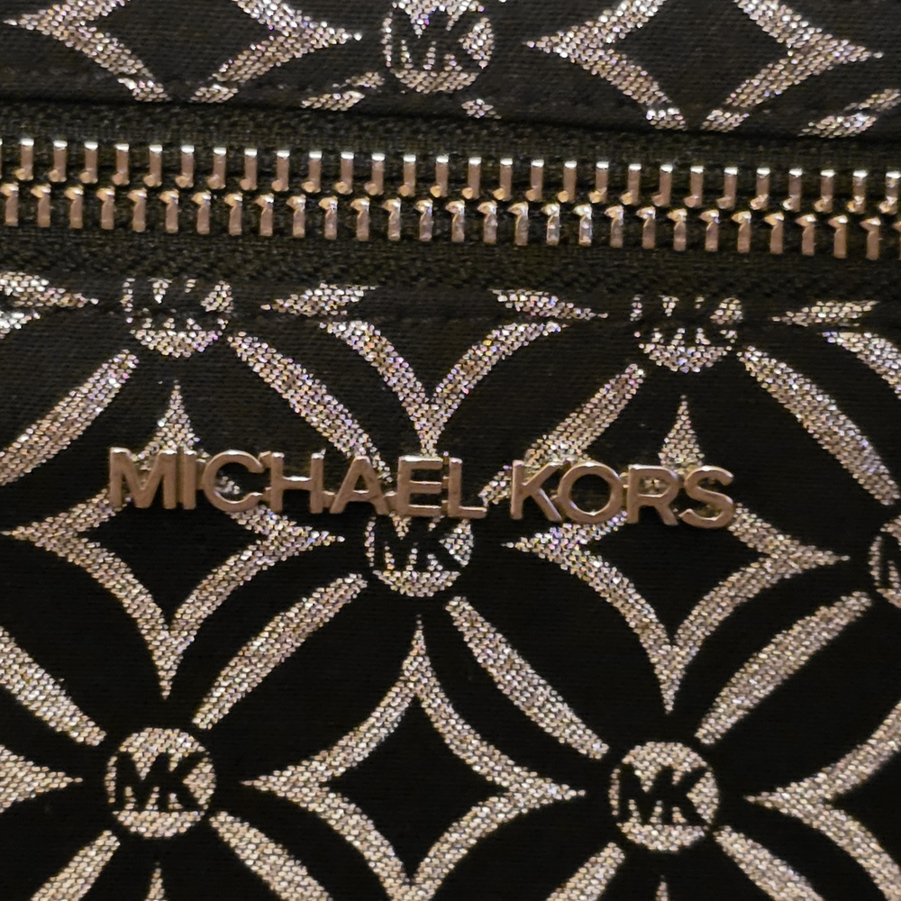 Michael Kors Black & Silver Patterned Wristlet - Picture 3 of 6